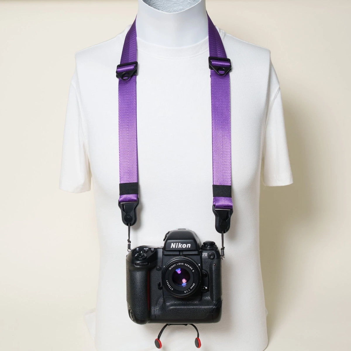 Premium Dual Adjustable Camera Strap 32-50", Tangerine or Purple + Peak Design Anchors