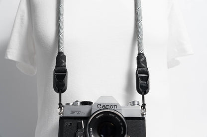 Grey Climbing Rope Camera Strap 42", Neck or Wrist + Peak Design Anchors