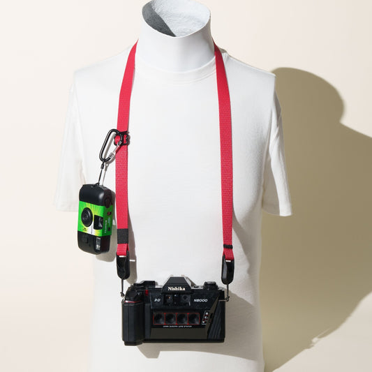 Red Diamond Pattern Camera Strap, Adjustable or Fixed + Peak Design Anchors