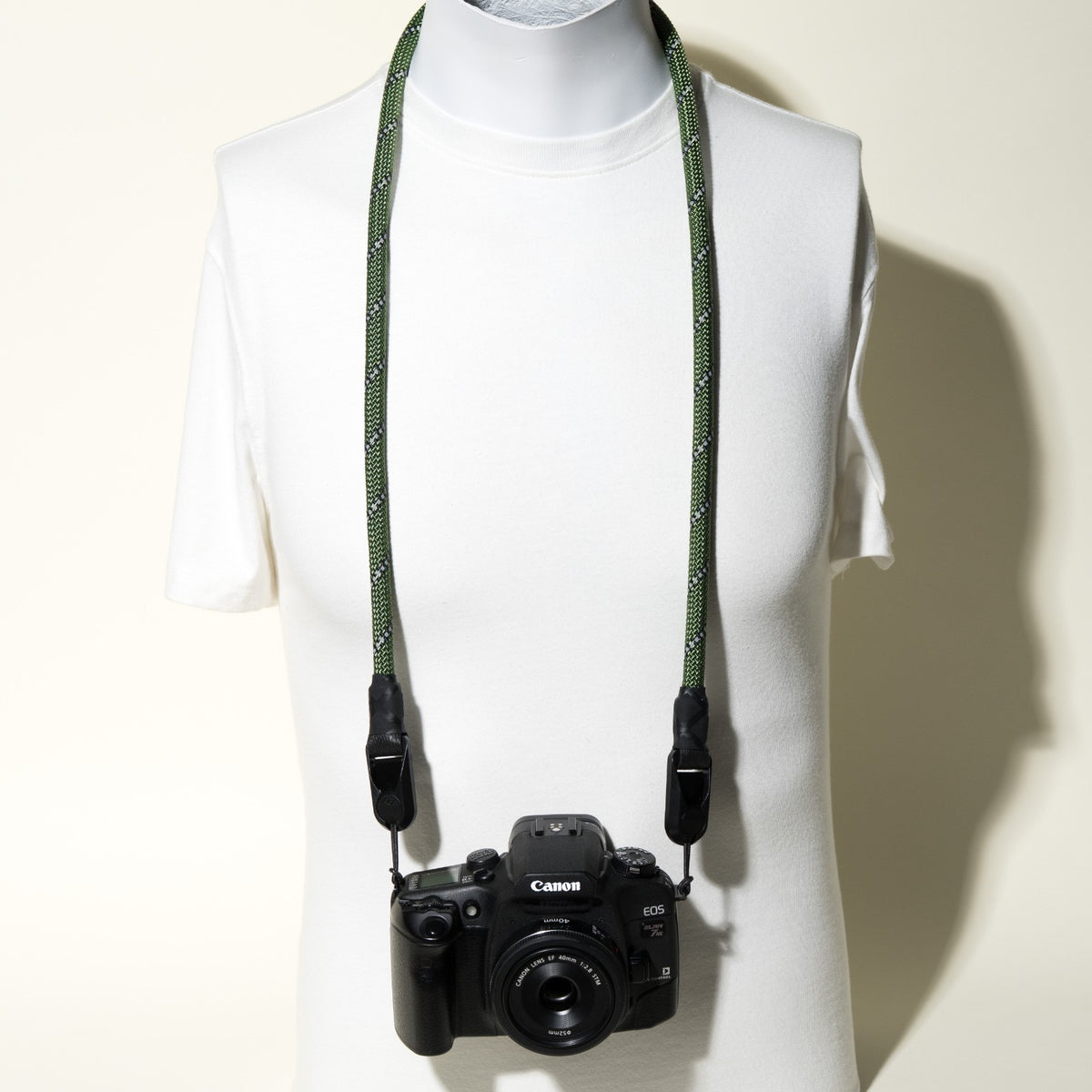 Green Climbing Rope Camera Strap 42" with Loop Mounts + Peak Design Anchors
