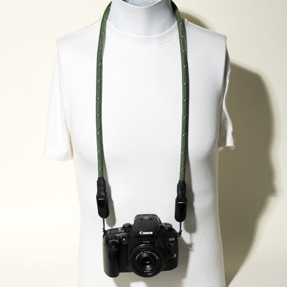Green Climbing Rope Camera Strap 42" with Loop Mounts + Peak Design Anchors