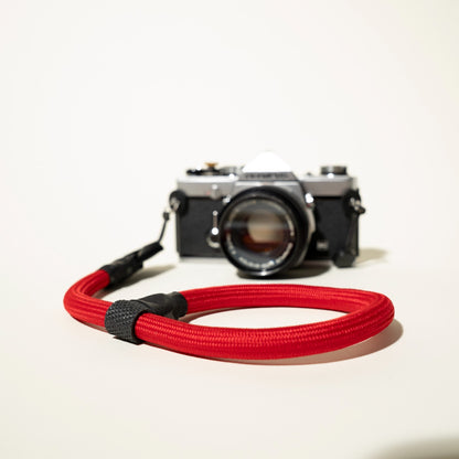 Climbing Rope Camera Strap, Red, Black or Blue, Neck 42" or Wrist + Peak Design Anchors