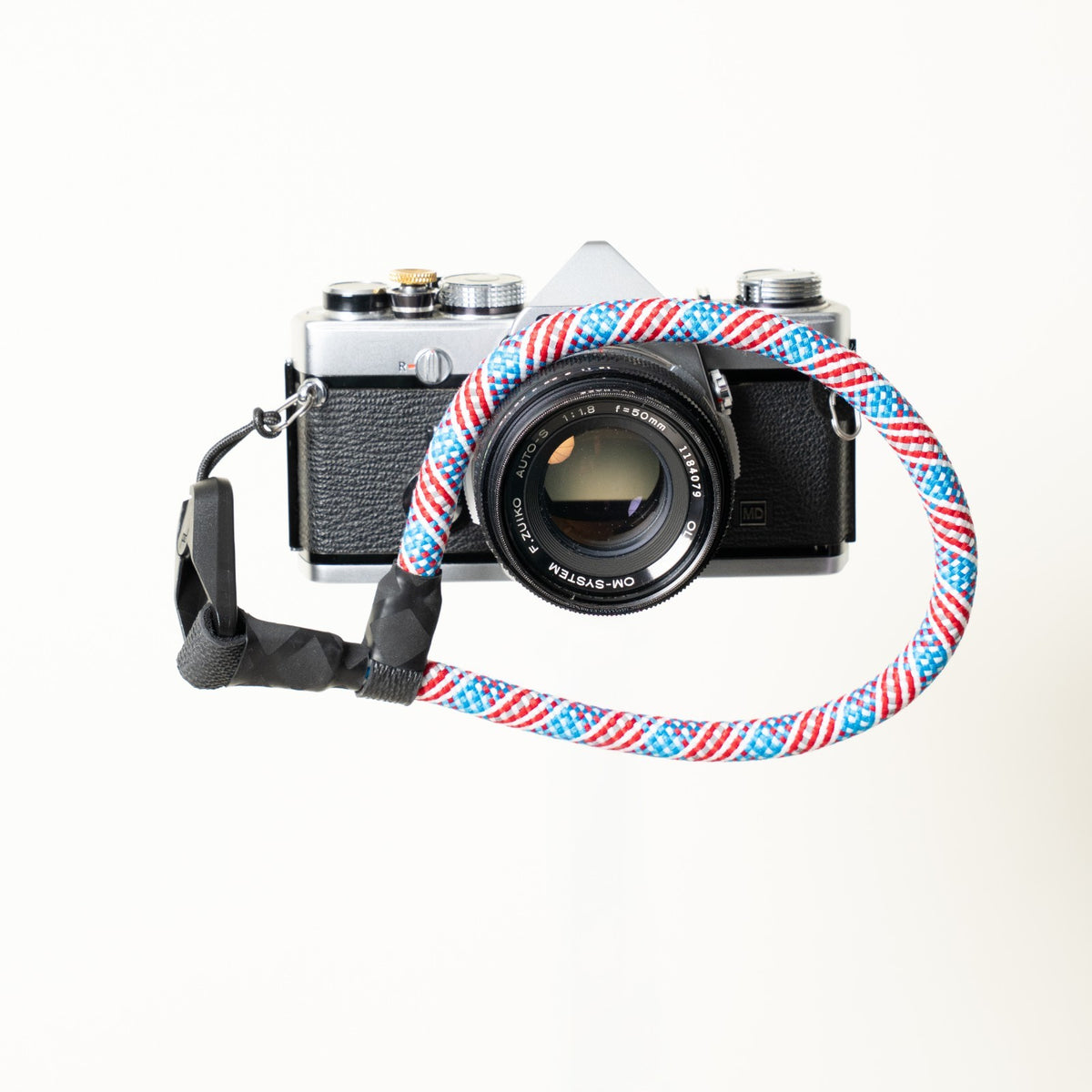 Red, White & Blue Climbing Rope Camera Strap, Neck 40" or Wrist 16"