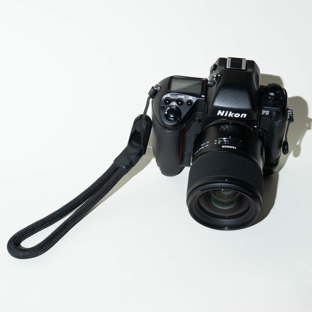 Black Climbing Rope Camera Wrist Strap 16", 10mm + Peak Design Anchor