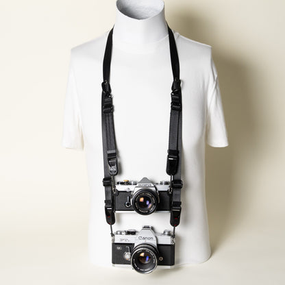 Dual-Tier Camera Strap 38-50" with Side Straps + 4 Peak Design Anchors